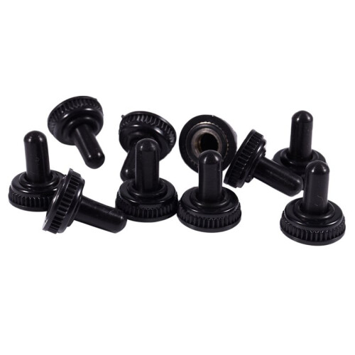30 X Waterproof Toggle  Boot Cap Black Rubber Cover 6mm Diameter 1