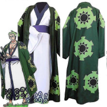 (S, Full Set 3) Anime Roronoa Zoro Cosplay Costume Wano Kuni Country Kimono Robe Full Suit Outfits Halloween Carnival Suit _ai .