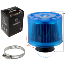 Blåt konisk luftfilter, diameter 32 mm