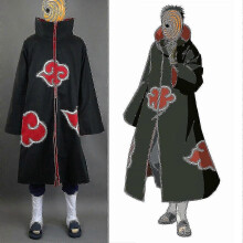 (M) Naruto Akatsuki Tobi Uchiha Obito Robe Cloak Coat + Mask   Costume A V