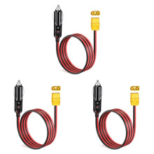 3X Câble de Charge Léger XT90 Connecteur Femelle Vers Prise Mâle Allume-Cigare de Voiture pour Centrale Électrique de Générateur Solaire 14AWG