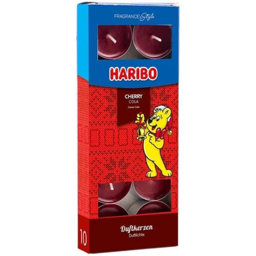 Haribo Duftfyrfadslys - Cherry Cola 10 stk.