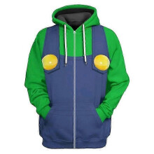 (XL, 3) 2023 New Super Mario Collection Cosplay Anime Digital Print Parent-child Sweatshirt ZKFN