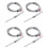 4X K Type 50X5mm 800C Probe Thermocouple Temperature Sensor Cable 9.8Ft 3 Meters 1
