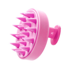 Hovedbundsmassagebørste - massageapparat til at gnide, peele og vaske hår, pink