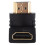 3X  Adapter 90 Degree Right Angle L - Type (Bottom)Black 4