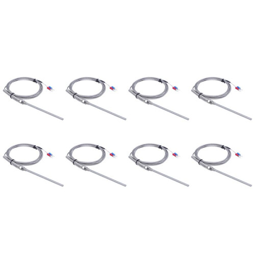 8X K Type 0-800 Degree Celsius Thermocouple Probe Sensors 2M 6.5Ft
