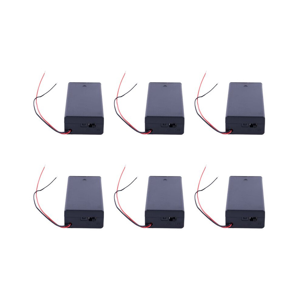 6X 3.7V 2X 18650 Battery Holder Connector Storage Case Box /Off With Lead 6033594532279