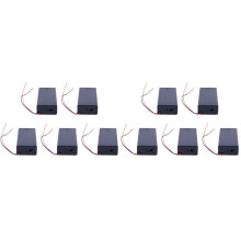10X 3.7V 2X 18650 Interrupteur Marche / Arrêt de la Boîte de Rangement de Connecteur de Support de Batterie avec Plomb