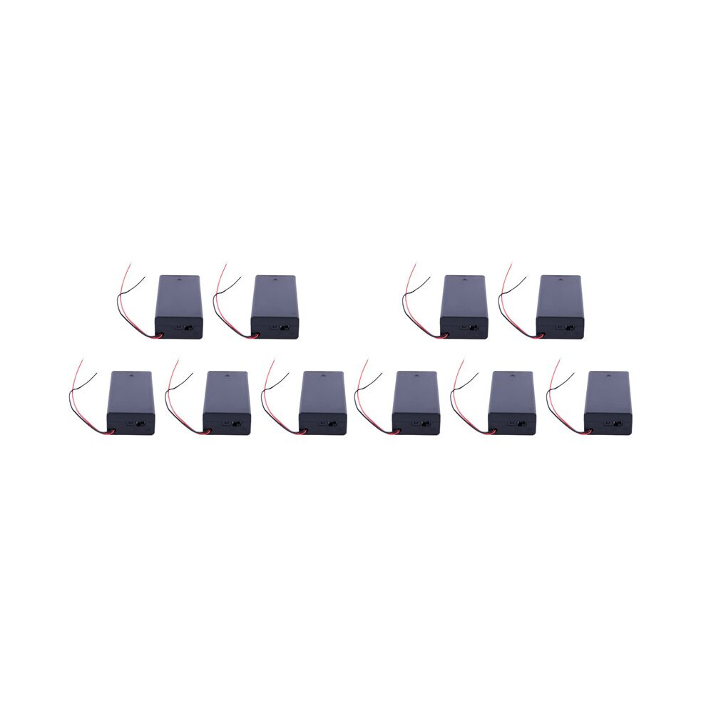 10X 3.7V 2X 18650 Battery Holder Connector Storage Case Box /Off With Lead 6031743573159