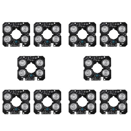 10X 4 Array IR Led Spot Light Infrared 4x IR LED Board for CCTV Cameras Night Vision (52mm Diameter)