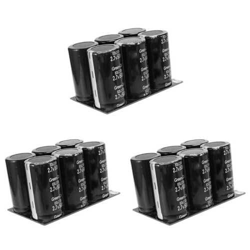 3X Capacitor Farad 2.7V 500F com Capacitores de Placa Protetora