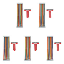 5X RPi GPIO Breakout Expansion Board + Ribbon Cable + Assembled T Type GPIO Adapter 20cm FC40 40pin Flat Ribbon Cable