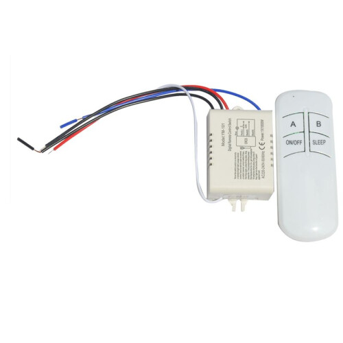 2X Wireless /OFF 1 Way 220V Lamp Remote Control  Receiver Transmitter Controller Lamp Home Replacements Parts 1