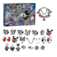 (A) Anime Disney Lilo Stitch Alloy Charm Accessories Christmas Advent Calendar Bracelet Necklace Trinket Diy Jewelry Countdown Calendar-w3 ZKFN
