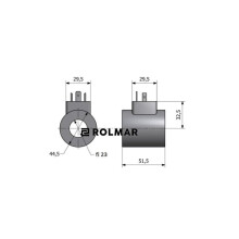DVS6/50L magnetventil skillespole, DVS6/50 L/MIN 12V