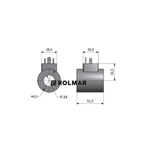 DVS6/50L magnetventil skillespole, DVS6/50 L/MIN 12V