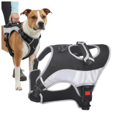 HUNDESELE UDEN TRYK, KOMFORTABEL, BESKYTTELSESELE. REFLEKSIV, M