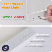 3X Book Light, Rechargeable Clear LED Flat Reading Light with 3 Colors & Timer, Plate Lamp Book Full Page Light White