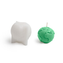 Silikone lysform kugle 7,3x8,4 cm