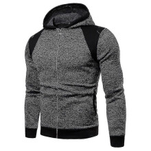 (2XL, Dark Grey) Men Long Sleeve Zip Up Hooded Hoodie Sport Sweatshirt Jumper Top