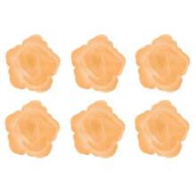 Spiselig vaffelrose til kinesisk kage lille PEARL GOLD 6 stk.