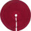 (Red) Christmas knitted tree skirt, 48 inches 2