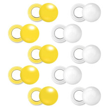 10Par Running Bib Magnets, Magnetic Race Bib Clips Bib Clips Running Bib Spännen Haklappsfästen Gul & Vit