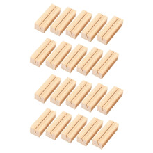 40 Pieces Wood Place Card Holders, Wooden Table Number Holder Memo Stand Clamps Stand Card Desktop Message Crafts