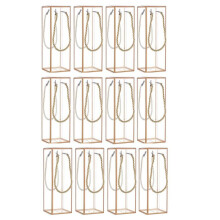 12 Pack Transparent Plastic Gift Box, Clear Plastic Favor Box, Rectangle Candy Box with Golden Borders