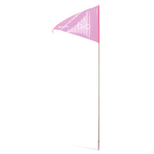 Cykelflag Cykelsikkerhedsflag til børn 1,5 m pink