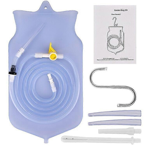 Silicone enema bag cleaner irrigator