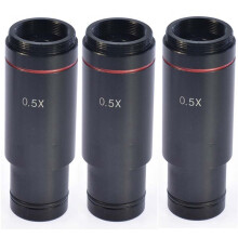 3X, 0.5X C Mount Adapter Mikroskopu 23.2Mm Elektroniczna Soczewka Redukcyjna Okularu 0.5X Soczewka PrzekaźNika Mikroskopu do Mikroskopu Kamera CCD