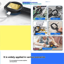 Digital Magnifier Microscope 2.8'' IPS Screen 15 LEDs Supports Windows/ Ideal for Coin & Jewelry Identification