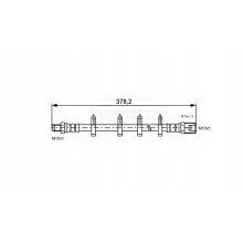 Fleksibel bremseslange OEM: 504196881 Iveco Daily IV 35s17 - Foran