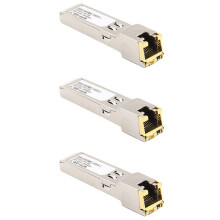 SFP-Modul RJ45 Gbic 10/100/1000-Kontakt SFP Koppar RJ45 SFP-Modul Gigabit Ethernet-Port 3 St