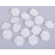 ROSE ROZALIA vaffelhvid 15 stk. blomster til pynt af kager og bagværk