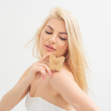 CRYSTALLOVE Butterfly Dry Body Massage Brush - Rejsestørrelse