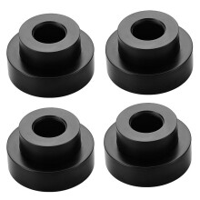 4Pcs Shower Fixing Kit Equipment Water Pipe Copper Decorative Cover Bathroom Faucet Accessories Electroplating-Black