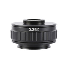 C Mount Adapters Lens 0.35X CCD for Trinocular Stereo Microscope Camera 38MM Interface Increased Field of Vision