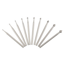 10 Pcs Jewelry Setting Burr - 3/32Inch Shank Stone Setting Burs Cylinder - Cone Shape Lapidary Making Tools
