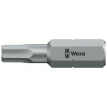 Sej-hård bit 1/4" DIN3126C6.3 til 6x25mm indvendige sekskantskruer Wera