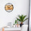 (C) Practical Contemporary Wood Wall Clock with Metal Texture Quiet Movements Easy Mounting Easy Installation Creative Clock  C 4