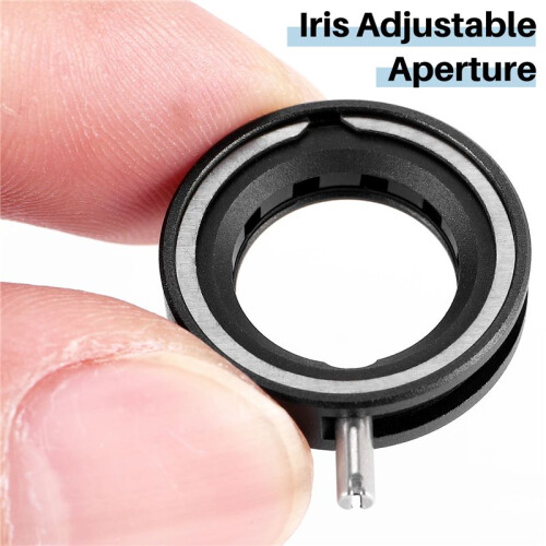 Manual Aperture Adjustable Mechanical Iris Diaphragm Iris Diaphragm for Digital Camera Microscope Iris Lens SK12 2