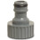Flotide PVC-U 3/4" flange x han-klikforbindelse, grå 1