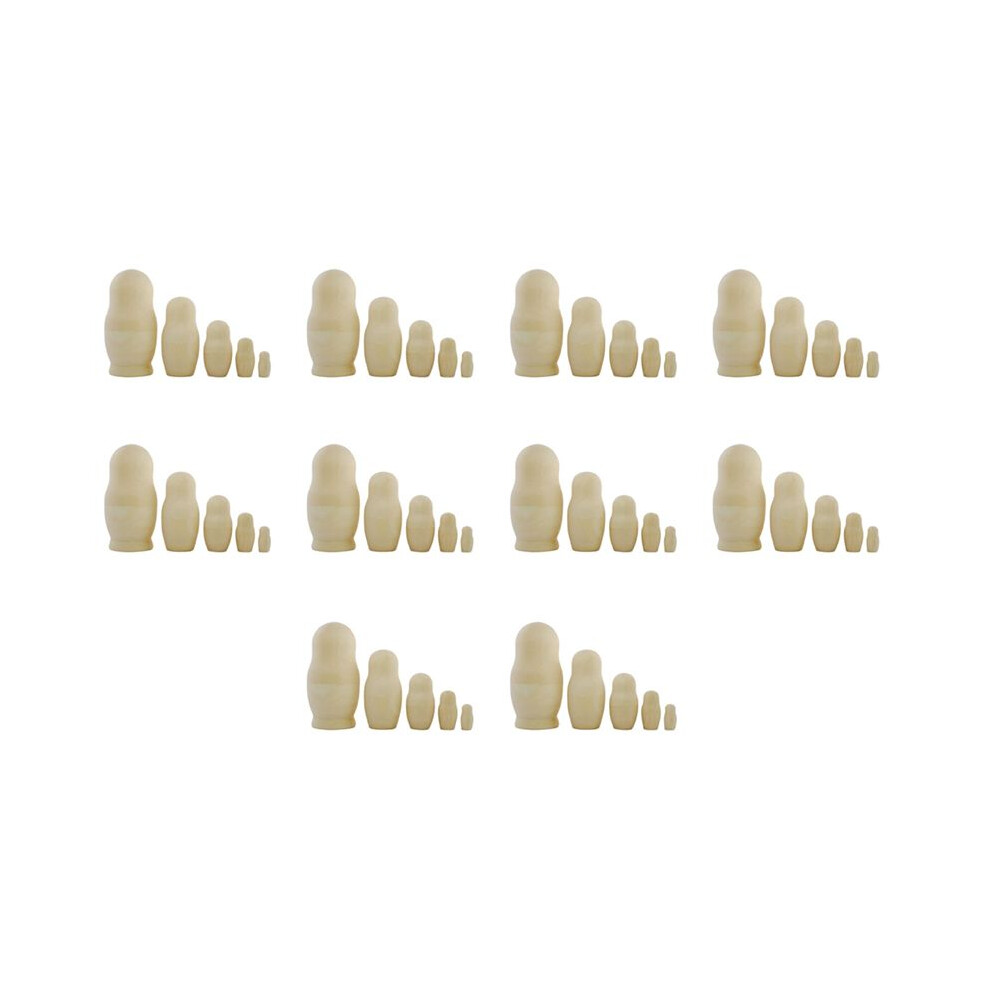 10X Unpainted Russian Nesting Dolls Diy Blank Nesting Dolls Unfinished Nesting Doll Matryoshka Nesting Dolls For Kids 6032465830520