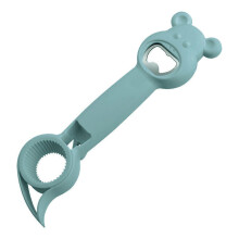 (Blue) Ergonomic Beer Bottle Opener Easy to Cleans Bottle Opening Tool Plastic Texture Suitable for Various Bottles Use  White