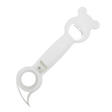 (White) Ergonomic Beer Bottle Opener Easy to Cleans Bottle Opening Tool Plastic Texture Suitable for Various Bottles Use  White