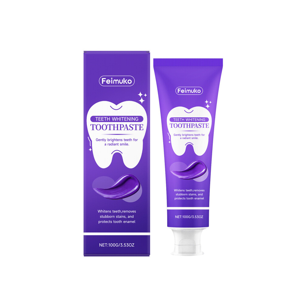 (100G) Purple Toothpaste Gentle and Fresh Breath Daily Cleaning Teeth Oral Cleansing Care