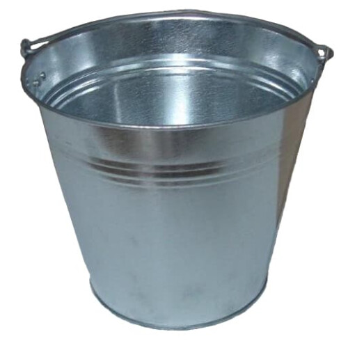 10 liters galvaniseret stålspand
